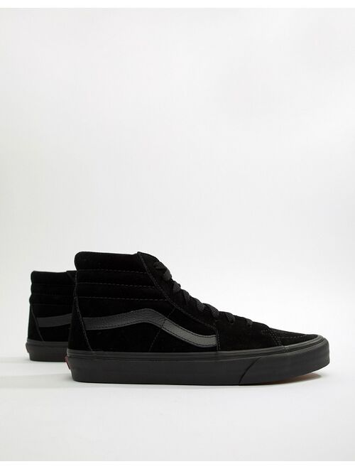 Vans Sk8-Hi Suede Sneakers In Black