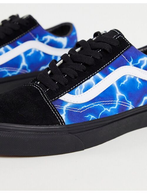 Vans Old Skool Lightning sneakers in black/blue