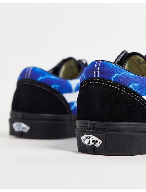 Vans Old Skool Lightning sneakers in black/blue