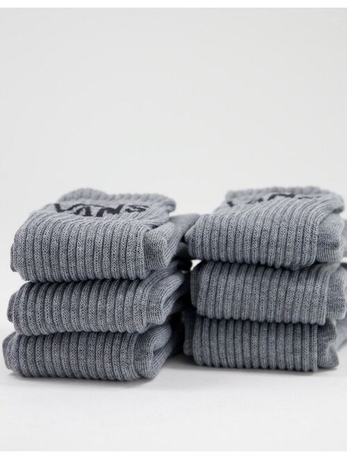 Vans Classic 3 pack crew socks in gray