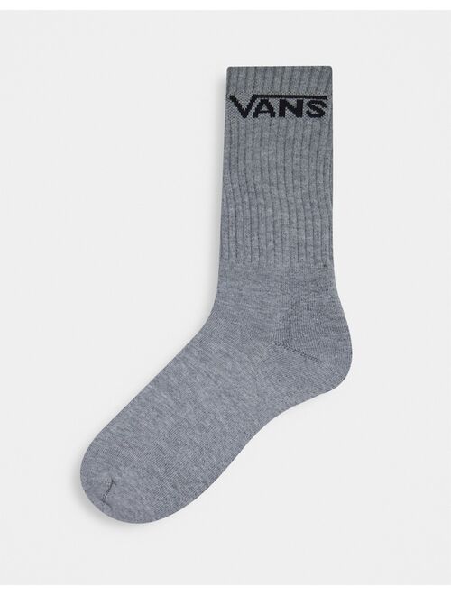 Vans Classic 3 pack crew socks in gray