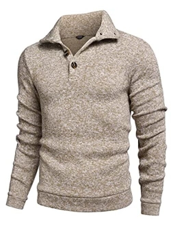 Men Casual Knit Pullover Sweatshirt Slim Fit Thermal Fashion Sweater