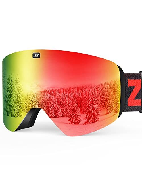 ZIONOR X11 Ski Goggles Magnetic Cylindrical Snowboard Snow Goggles for Men Women