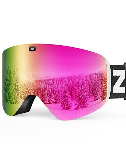 ZIONOR X11 Ski Goggles Magnetic Cylindrical Snowboard Snow Goggles for Men Women