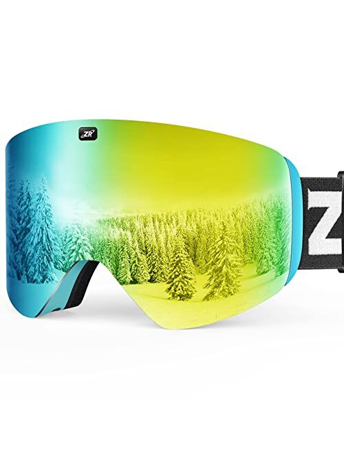 ZIONOR X11 Ski Goggles Magnetic Cylindrical Snowboard Snow Goggles for Men Women