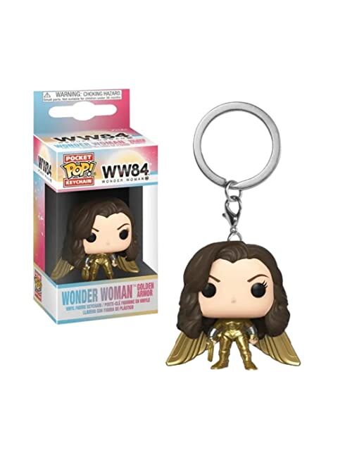 Funko Pop! Keychain: Wonder Woman 1984 - Wonder Woman Hold No Helmet, Multicolor