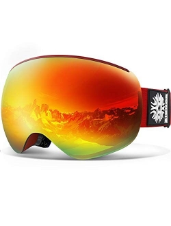 X4 PRO Ski Goggles Magnetic Snowboard Goggles Snow Goggles for Men Women