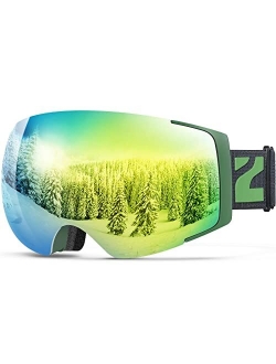 X4 Ski Goggles Magnetic Lens - Snowboard Snow Goggles for Men Women Adult