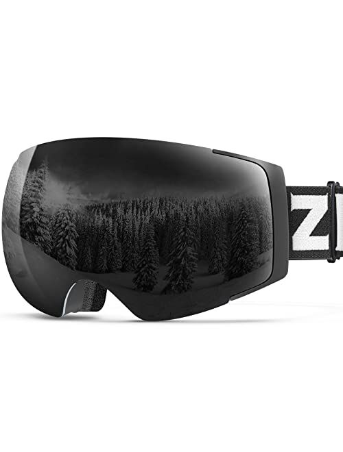 ZIONOR X4 Ski Goggles Magnetic Lens - Snowboard Snow Goggles for Men Women Adult