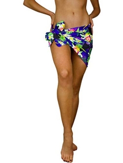 Hawaiian Sarong Pareo Beach Wrap for Women Funky Casual Bikini Cover Up Very Loud Swimsuit Parrot Cockatoo Print