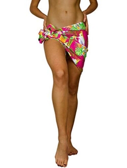 Hawaiian Sarong Pareo Beach Wrap for Women Funky Casual Bikini Cover Up Very Loud Swimsuit Parrot Cockatoo Print