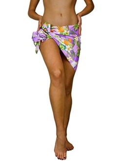 Hawaiian Sarong Pareo Beach Wrap for Women Funky Casual Bikini Cover Up Very Loud Swimsuit Parrot Cockatoo Print