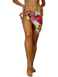 Hawaiian Sarong Pareo Beach Wrap for Women Funky Casual Bikini Cover Up Very Loud Swimsuit Parrot Cockatoo Print