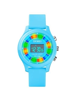 Kids Digital Sport Watch for Boys Girls Kid Waterproof Electronic Multi Function Cute Outdoor Watches with LED Luminous Alarm Stopwatch Child Wristwatch Ages 5-15