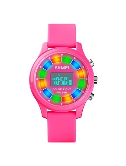 Kids Digital Sport Watch for Boys Girls Kid Waterproof Electronic Multi Function Cute Outdoor Watches with LED Luminous Alarm Stopwatch Child Wristwatch Ages 5-15