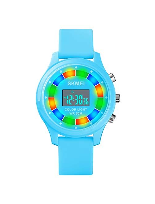 CakCity Kids Digital Sport Watch for Boys Girls Kid Waterproof Electronic Multi Function Cute Outdoor Watches with LED Luminous Alarm Stopwatch Child Wristwatch Ages 5-15