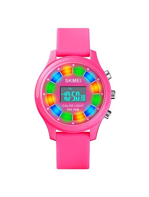 CakCity Kids Digital Sport Watch for Boys Girls Kid Waterproof Electronic Multi Function Cute Outdoor Watches with LED Luminous Alarm Stopwatch Child Wristwatch Ages 5-15