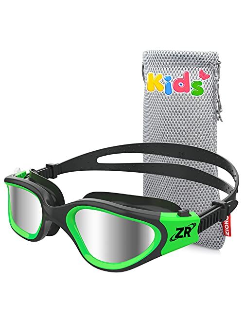 ZIONOR Kids Swim Goggles, G1MINI Polarized Swimming Goggles Comfort for Age 6-14