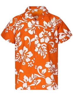 Hawaiian Shirt for Men Funky Casual Button Down Very Loud Shortsleeve Unisex Hibiscus