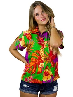 Hawaiian Shirt for Men Funky Casual Button Down Very Loud Shortsleeve Unisex Hibiscus