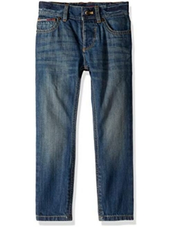 Boys' Adaptive Jeans Slim Straight Fit with Adjustable Waist and Hems