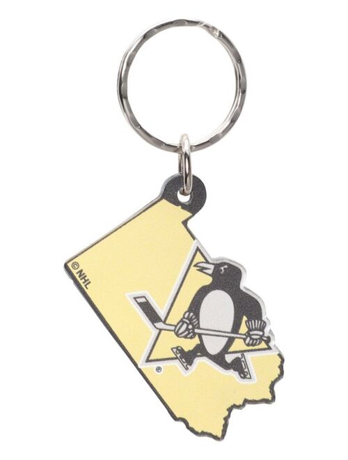 Stockdale Multi Pittsburgh Penguins Metallic State Shape Keychain