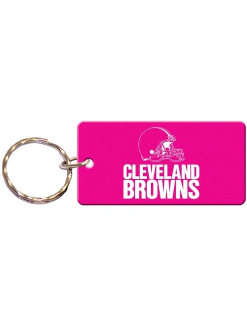 Stockdale Women's Cleveland Browns Pink and White Keychain