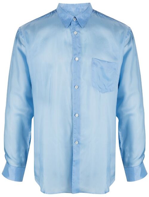 Comme Des Garçons Shirt chest pocket satin shirt