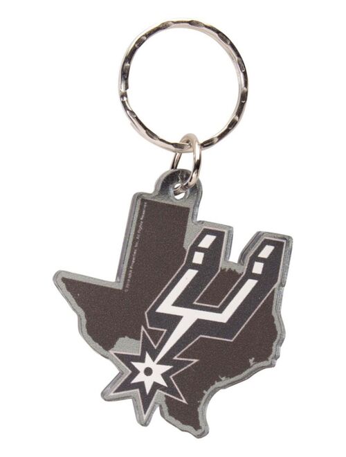 Stockdale Multi San Antonio Spurs Metallic State Shape Keychain