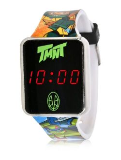 Teenage Mutant Ninja Turtles Kid's Touch Screen Black Silicone Strap LED Watch, 36mm x 33 mm