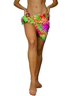 Hawaiian Sarong Pareo Beach Wrap for Women Funky Casual Bikini Cover Up Very Loud Swimsuit Pineapple Print