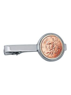 French 2 Euro Bar Coin Tie Clip