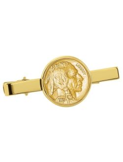 Gold-Layered Buffalo Nickel Coin Tie Clip