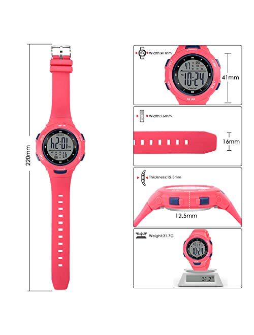 CakCity Kids Watches Digital Sport Watches for Girls Outdoor Waterproof Watches with Alarm Stopwatch Leisure Child Wrist Watch Ages 5-10