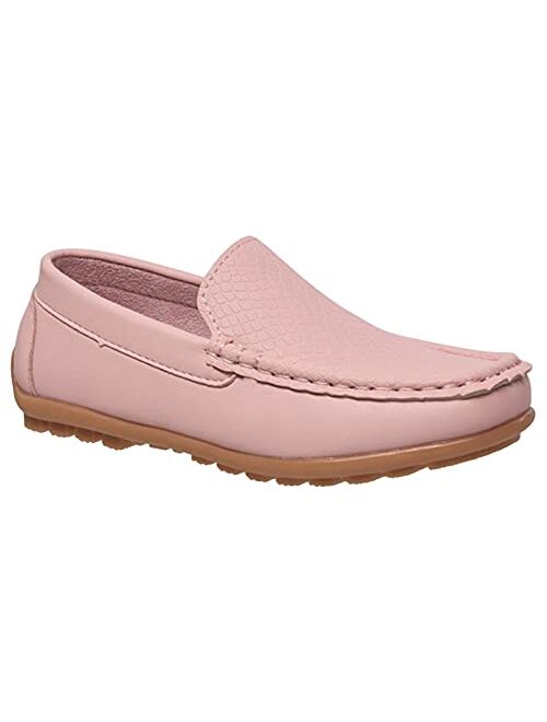 coXist Kids Toddlers Boys Girls Leather Slip On Loafers Moccasin Boat Dress Shoes