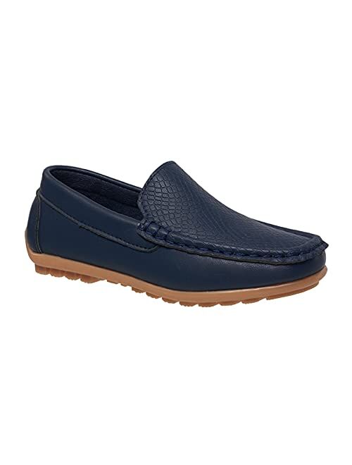 coXist Kids Toddlers Boys Girls Leather Slip On Loafers Moccasin Boat Dress Shoes