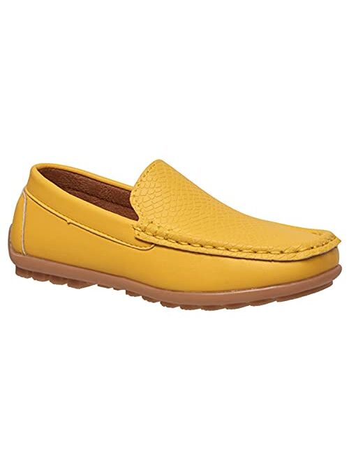 coXist Kids Toddlers Boys Girls Leather Slip On Loafers Moccasin Boat Dress Shoes