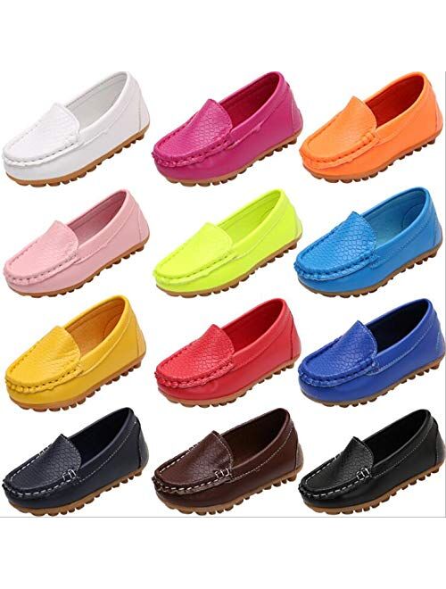 YWPENGCAI Toddler Slip-on Shoes Boys Loafers Candy Colors Girls Moccasins