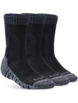 3 or 5 Pairs Men and Women Moisture Wicking Hiking Socks, Outdoor Sports Trekking Crew Socks, Mid Calf Cushioned Socks