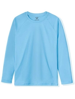 Kids Youth UPF 50  Sun Shirts, Dry Fit Long Sleeve T Shirt, UV Sun Protection Fishing Shirts, Athletic Sports Tee