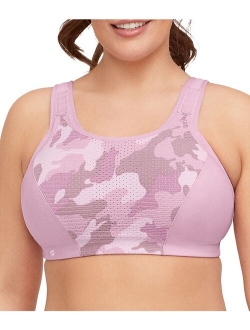 Glamorise Women's Full Figure Plus Size Adjustable Wirefree Sports Bra