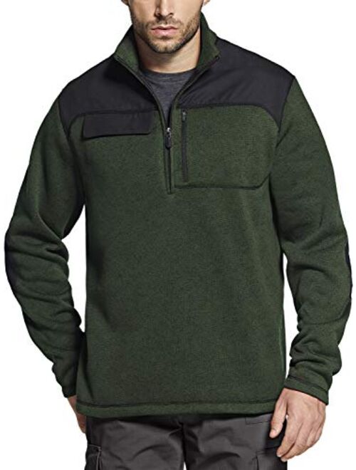 CQR Men's Thermal Fleece Half Zip Pullover, Winter Outdoor Warm Sweater, Lightweight Long Sleeve Sweatshirt