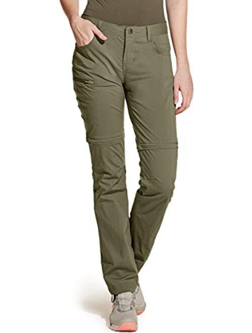 CQR Women's Convertible Hiking Pants, Lightweight Stretch Quick Dry Zip Off Pants, Outdoor Trekking Fishing Safari Pants