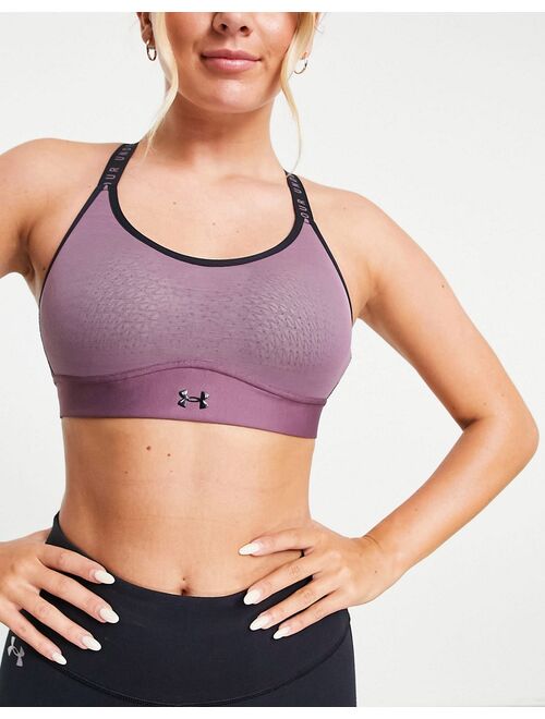 Under Armour Infinity mid sports bra in plum