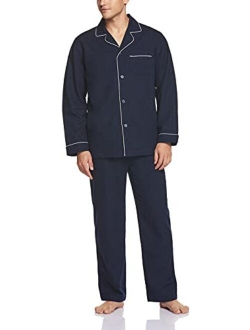 Men's 100% Cotton Plaid Flannel Pajama Set, Brushed Soft Lounge & Sleep PJ Top & Bottom with Pockets