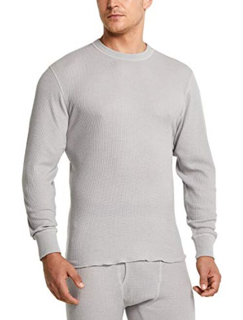 CQR 1 or 2 Pack Men's Long Sleeve Thermal Underwear Tops, Midweight Waffle Crewneck Shirt, Winter Cold Weather Thermal Shirts