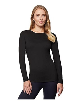 Heat Womens Ultra Soft Thermal Lightweight Baselayer Crew Neck Long Sleeve Top