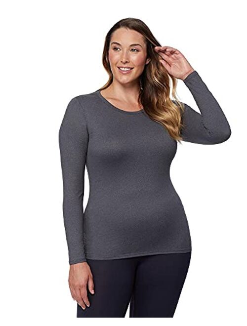 32 DEGREES Heat Womens Ultra Soft Thermal Lightweight Baselayer Crew Neck Long Sleeve Top