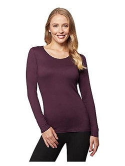 Heat Womens Ultra Soft Thermal Lightweight Baselayer Scoop Neck Long Sleeve Top