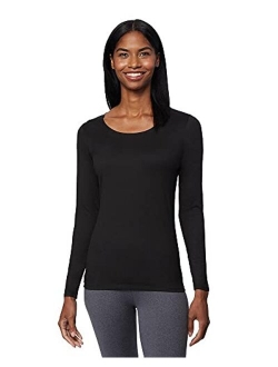 Heat Womens Ultra Soft Thermal Lightweight Baselayer Scoop Neck Long Sleeve Top